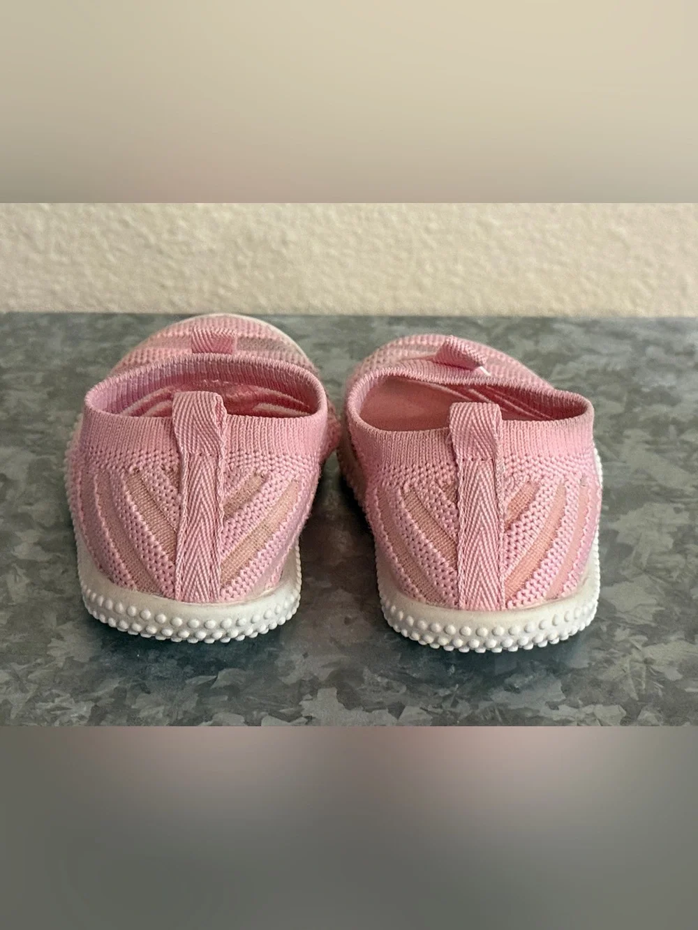 BM City Kids Pink Slip-On Mesh Sneakers, Size 4